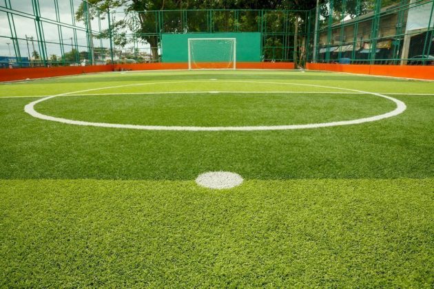 commercial fake grass installation in London